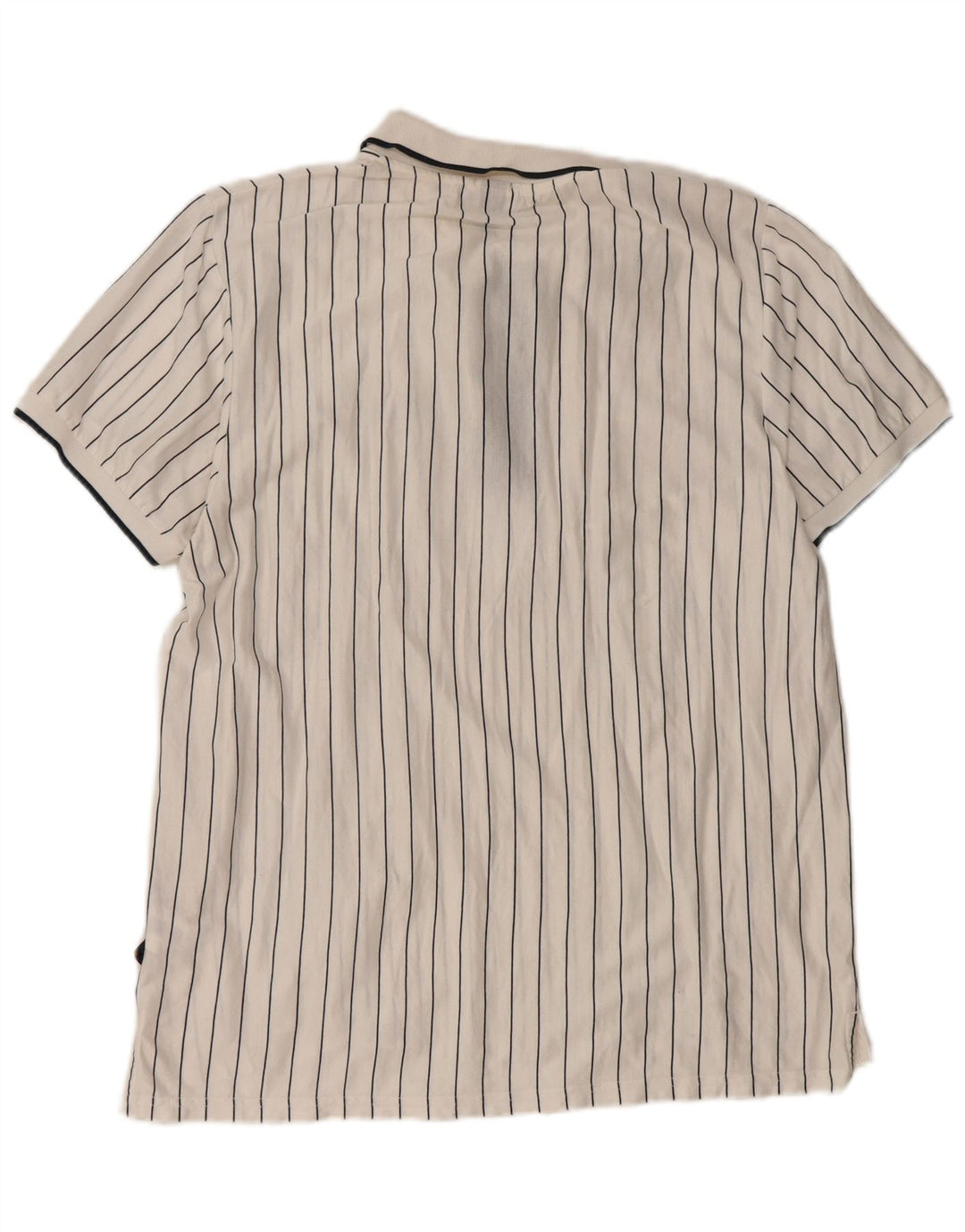 Ellesse Polo Slim XL De Algodón A Rayas Blanco Hombre