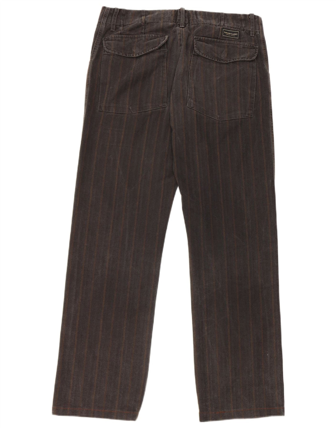 Marlboro Classics Pantalones casuales rectos para hombre W32 L30 Grey Herringbone