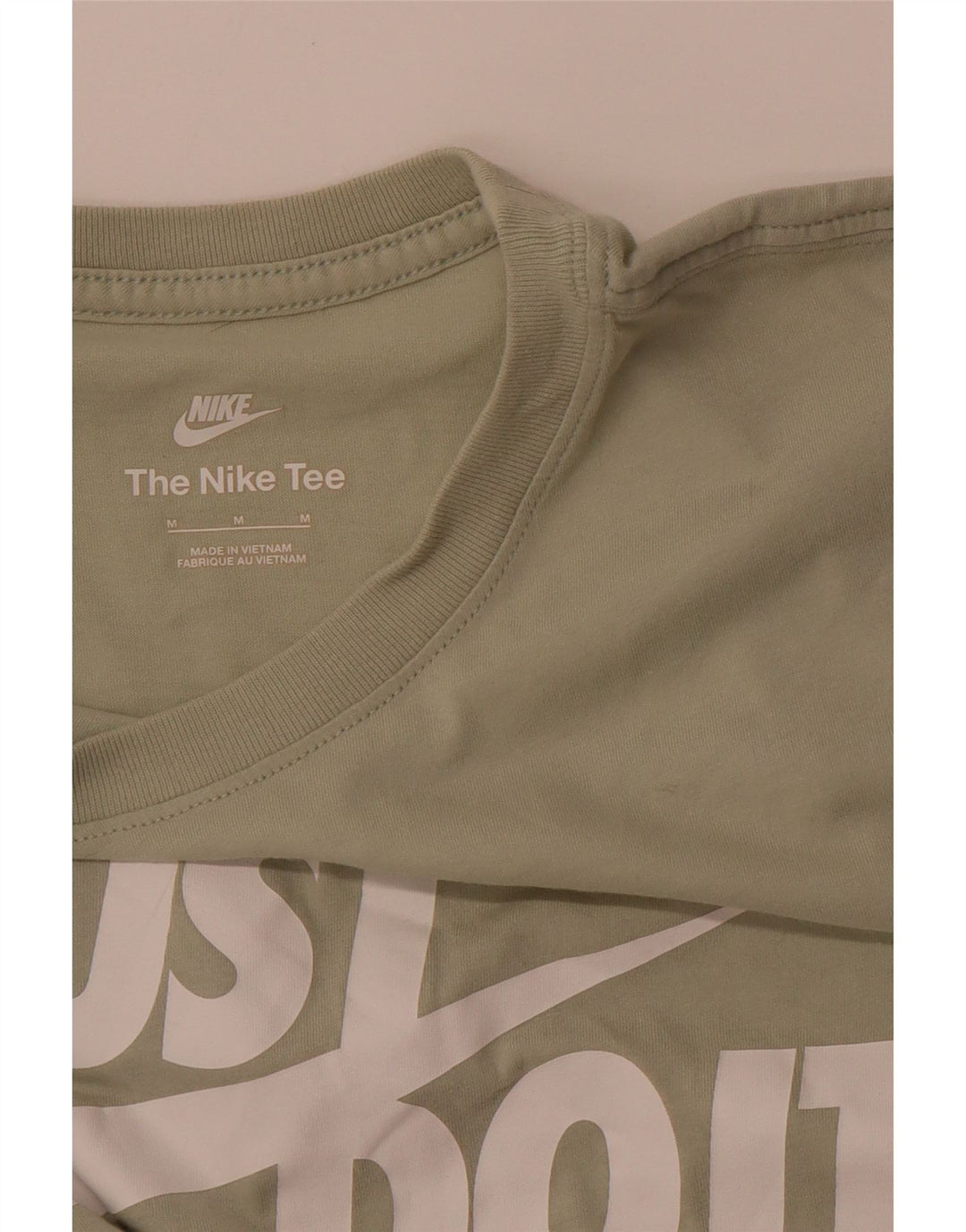 NIKE Camiseta corta con gráfico para mujer UK 40 Verde medio