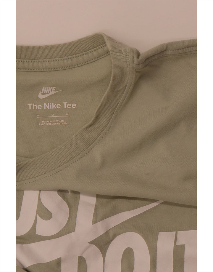 NIKE Camiseta corta con gráfico para mujer UK 40 Verde medio