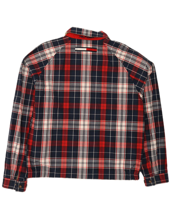 TOMMY HILFIGER Chaqueta reversible para hombre UK 38 Medium Azul marino Check Nylon