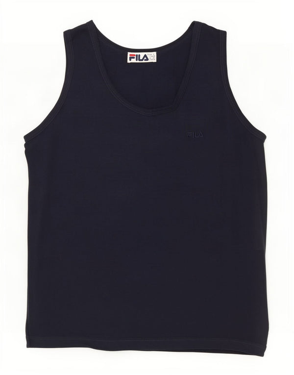 Fila Mens Vest Top Small Azul Marino Algodón