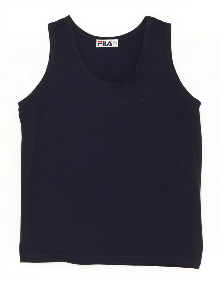 Fila Mens Vest Top Small Azul Marino Algodón