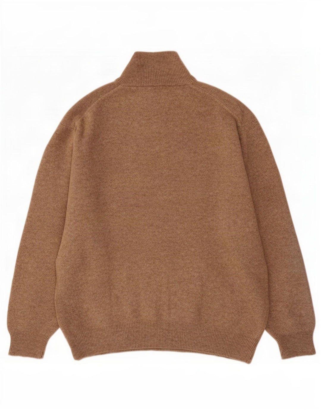 Kappa Mens Zip Neck Jumper Sweater 2XL Lana Marrón