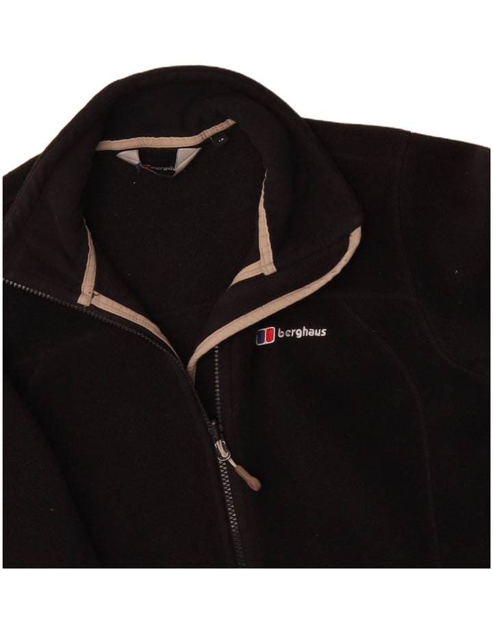 BERGHAUS Chaqueta polar extragrande para mujer UK 10 Small Poliéster negro