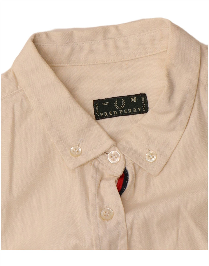 Camisa Fred Perry Mujer UK 40 Mediano Blanco