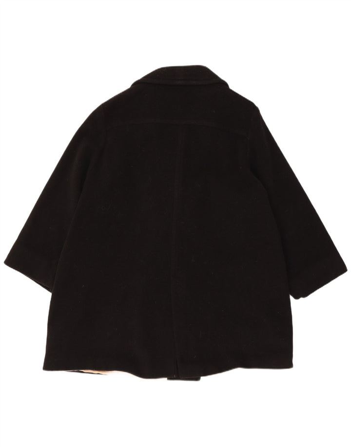 Luisa Spagnoli Abrigo cruzado de manga 3/4 para mujer UK 10 Small Black