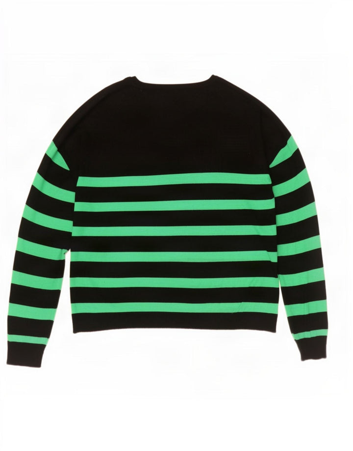 Zara Mujer Blusa Extragrande Top Reino Unido 10 Pequeño Rayas Negras