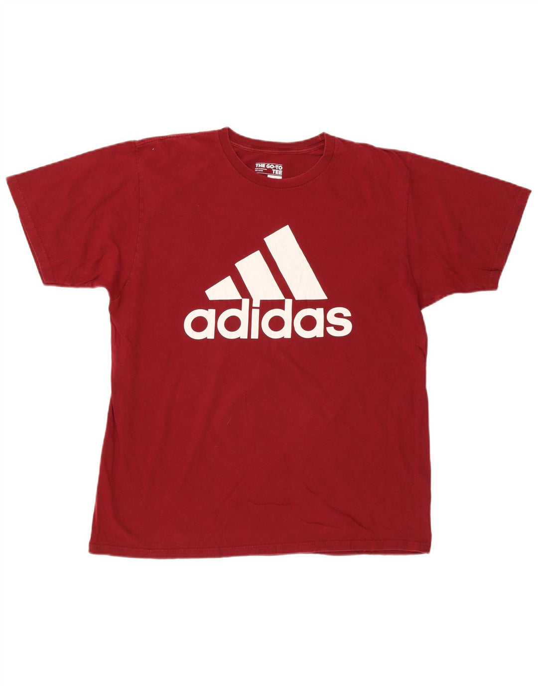ADIDAS Camiseta gráfica para hombre Top XL Algodón rojo