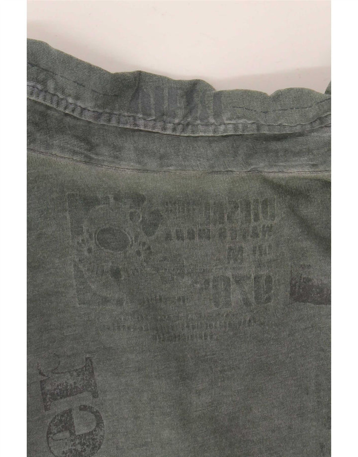 Diesel Hombre Polo Gráfico De Algodón Verde Medio