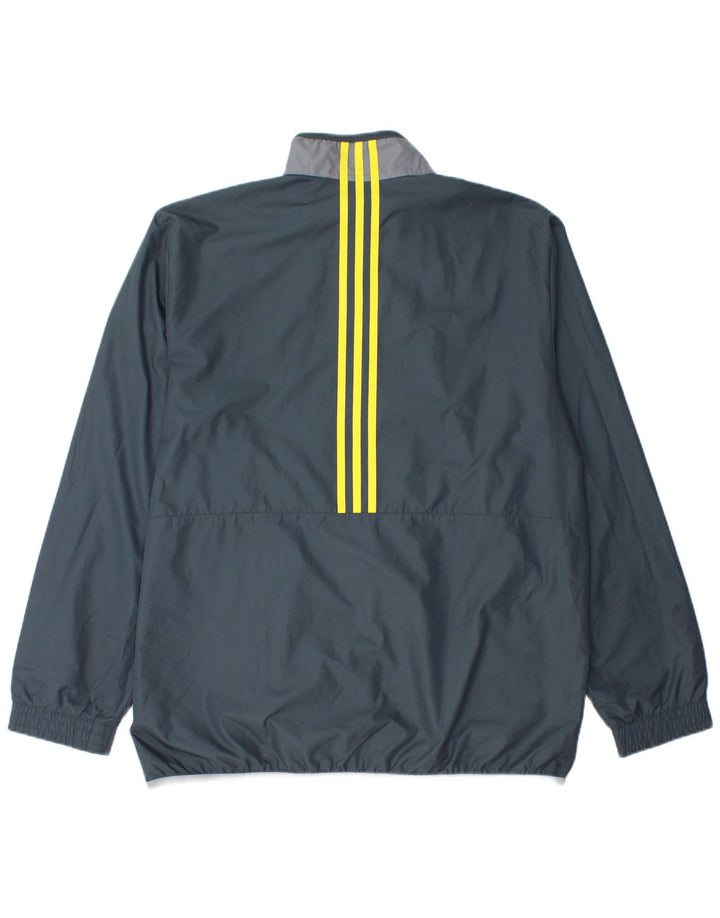 Adidas Hombre Chándal Top Chaqueta Grande Gris Poliéster