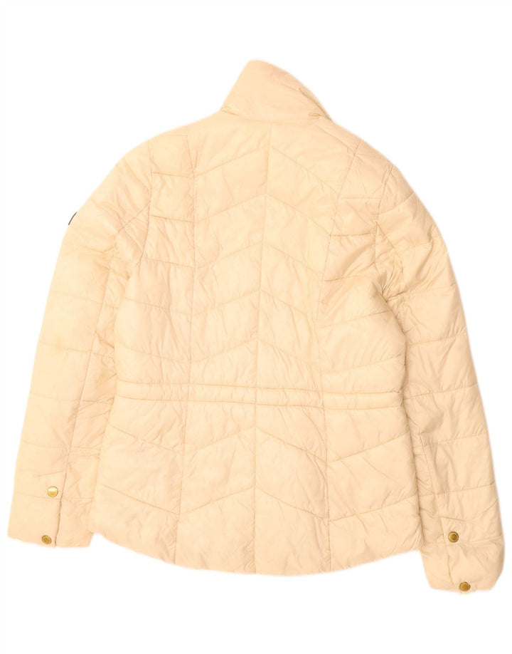 BARBOUR Chaqueta acolchada para mujer UK 10 Small Beige Poliamida