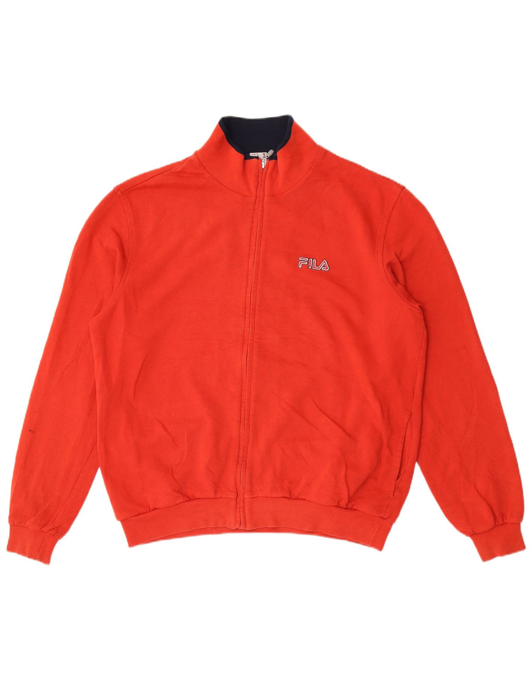 Fila - Chaqueta de chándal para hombre, color rojo medio, algodón