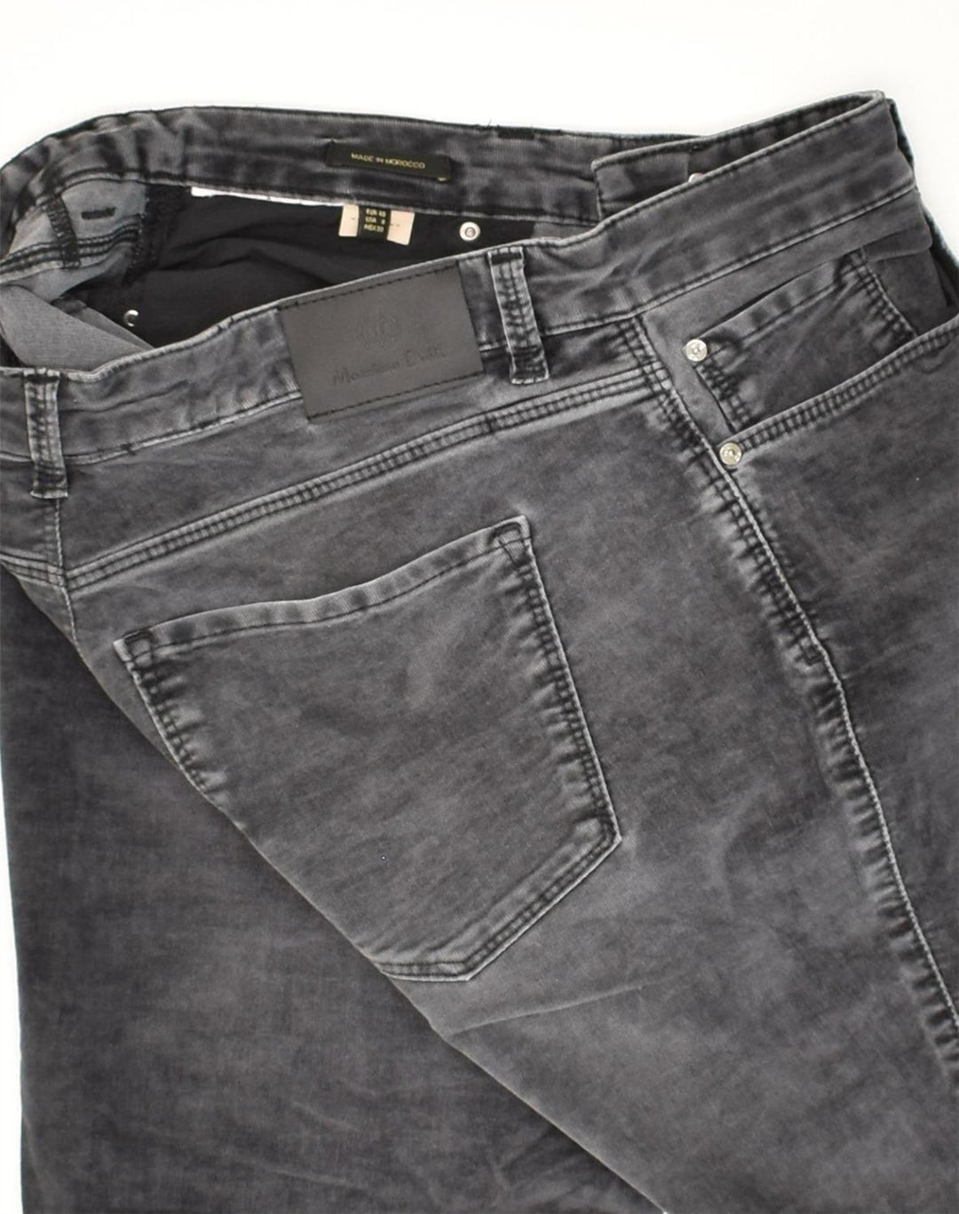 MASSIMO DUTTI Womens Tapered Jeans US 8 Medium W30 L25  Black Cotton | Vintage Massimo Dutti | Thrift | Second-Hand Massimo Dutti | Used Clothing | Messina Hembry 