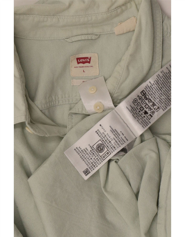 Camisa Levi's Hombre Grande Algodón Verde