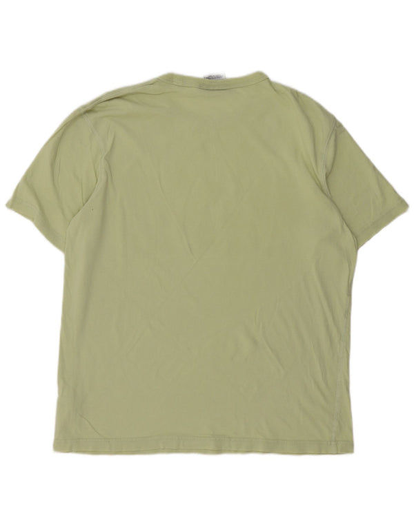 Adidas Hombre Camiseta Gráfica Top Algodón Verde Medio