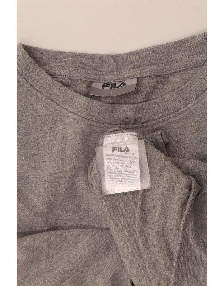 Fila - Sudadera gráfica para mujer (talla 40), algodón gris grande