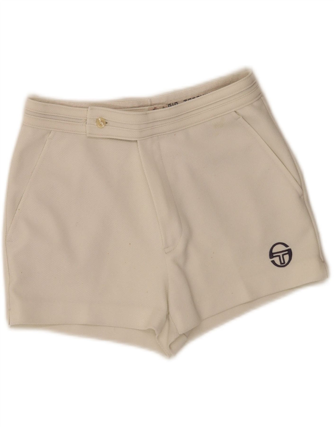 Sergio Tacchini Pantalones cortos chinos para mujer IT 42 Medium W26 Blanco
