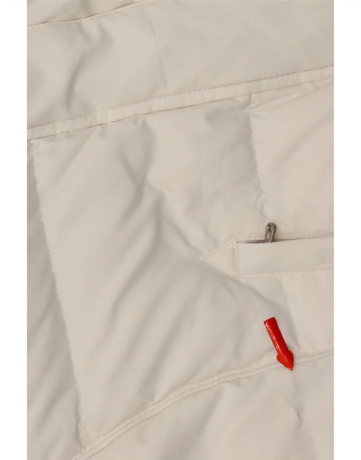 Champion Chaqueta Acolchada Con Capucha Para Mujer UK 44 Mediana Poliéster Blanco