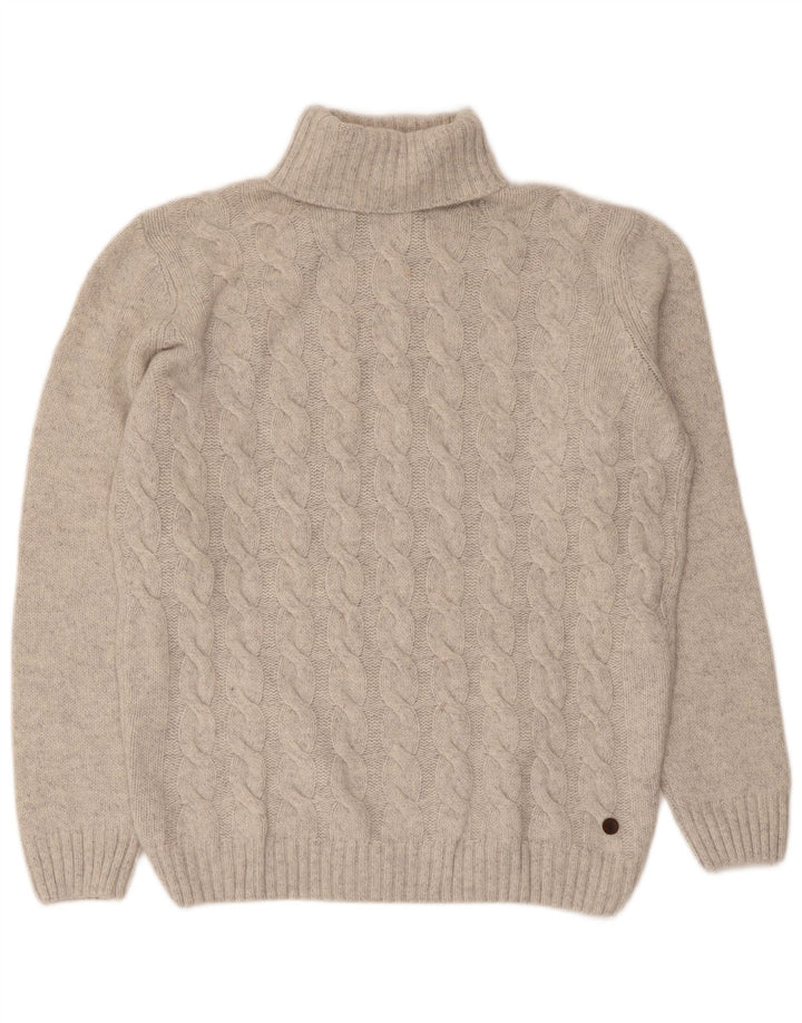 Marlboro Classics Jersey de cuello vuelto para mujer UK 20 2XL Lana gris