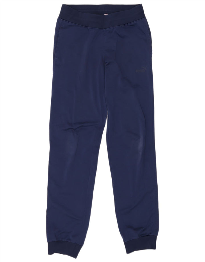 PUMA Pantalones de chándal para mujer Joggers UK 10 Small Azul marino Poliéster