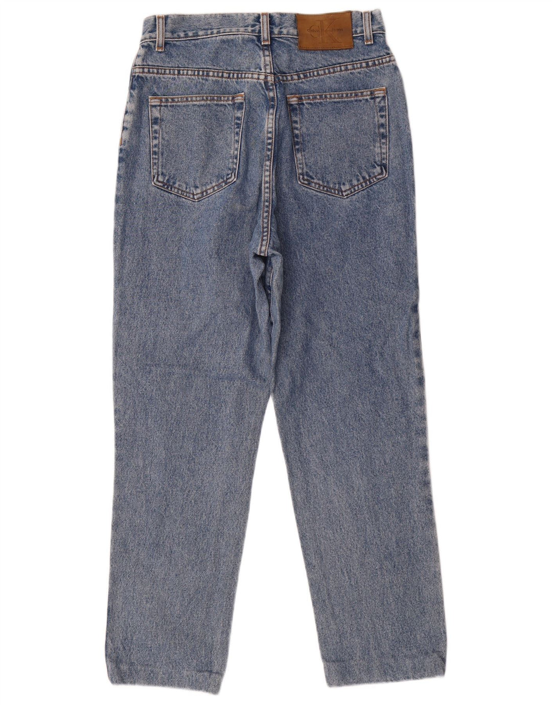 CALVIN KLEIN Vaqueros cónicos para mujer US 10 Grande W28 L28 Algodón azul