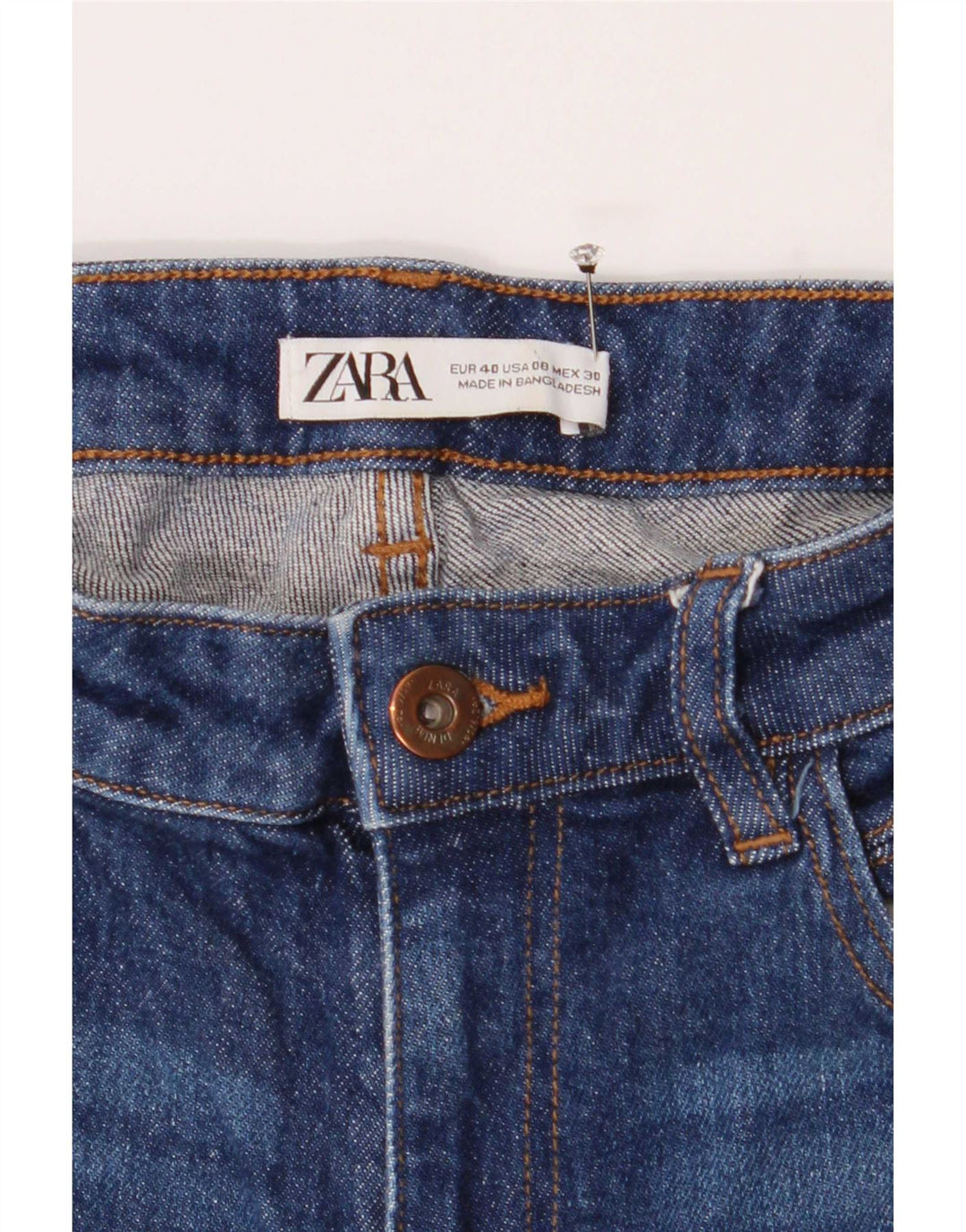 Zara Jeans Acampanados Para Mujer EU 40 Medium W30 L32 Algodón Azul