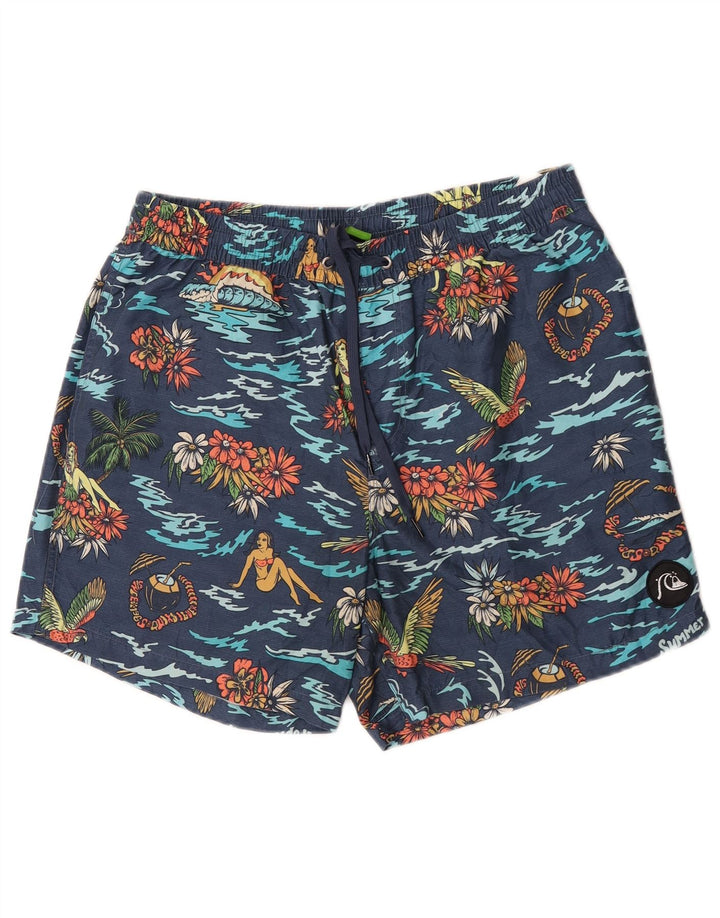 Bañador Quiksilver Hombre Bañador Mediano Azul Marino Floral Poliéster