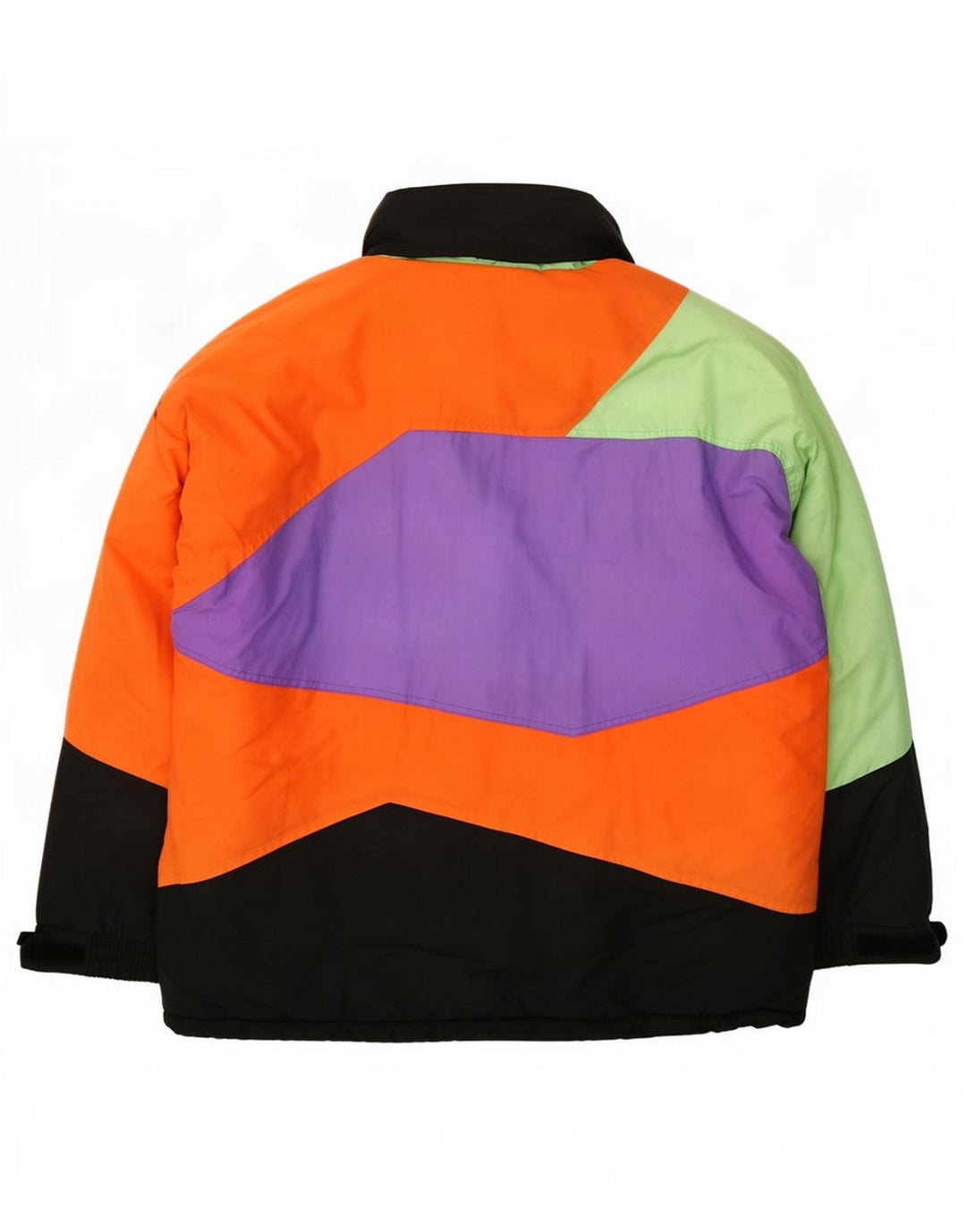 Vintage hombres suelta ajuste chaqueta de esquí Reino Unido 40 gran bloque de color multicolor
