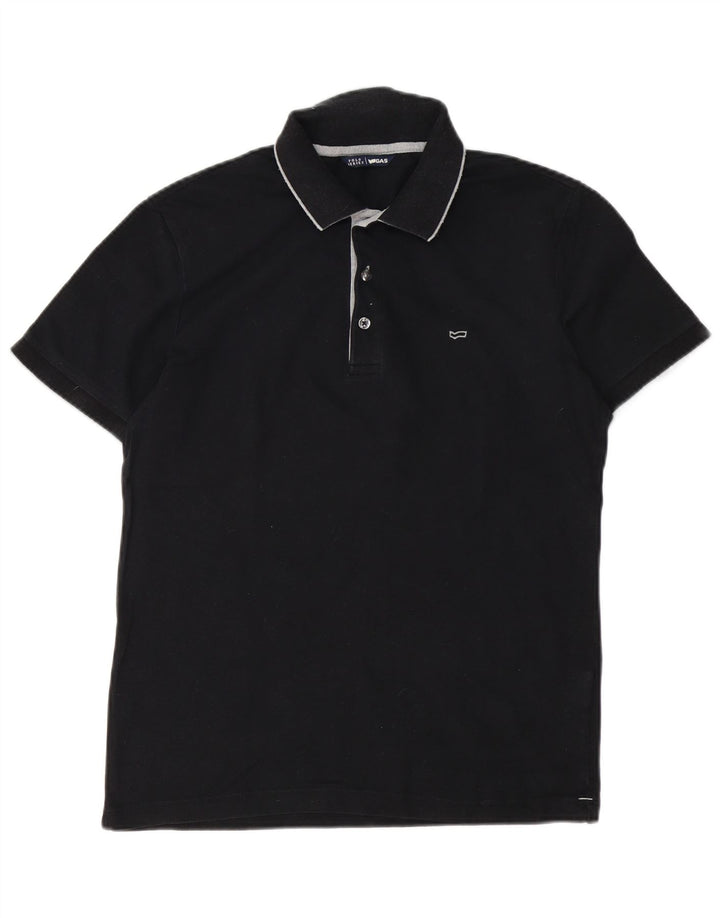 Polo Gas Hombre Grande Algodón Negro