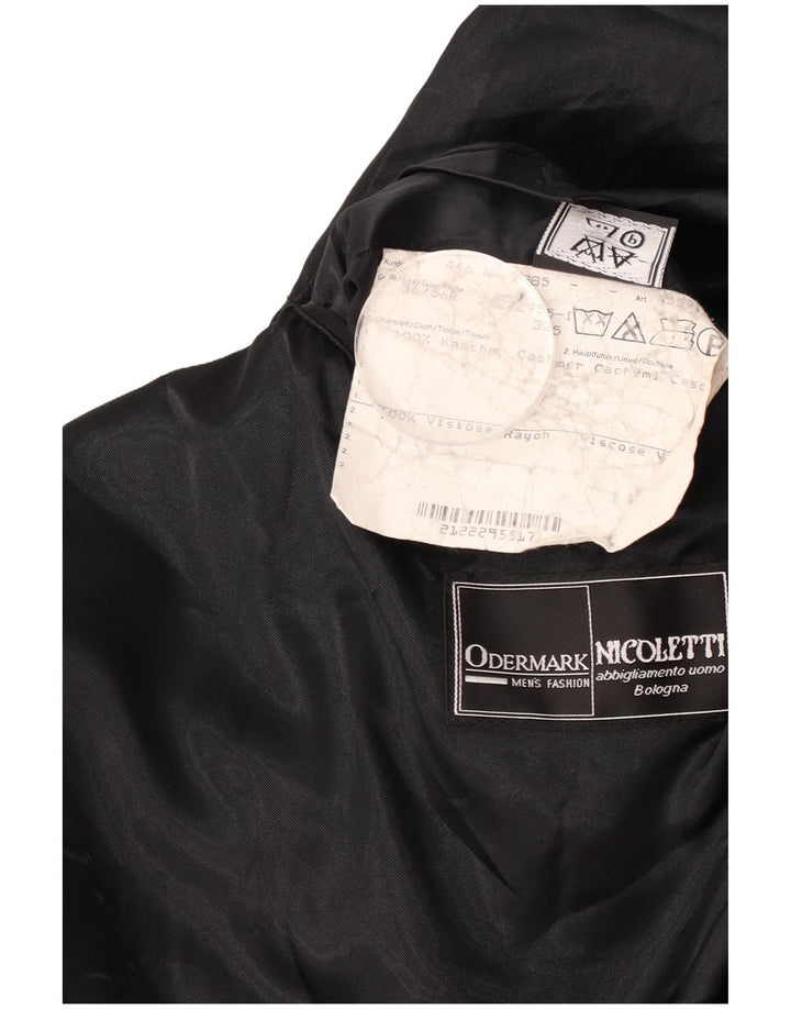 Odermark Abrigo para hombre IT 56 3XL Cachemira negra