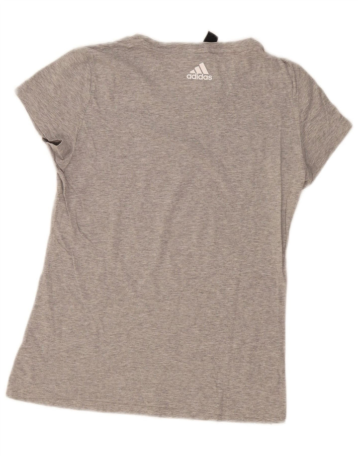 Adidas Camiseta gráfica para mujer Top UK 12 Gris medio