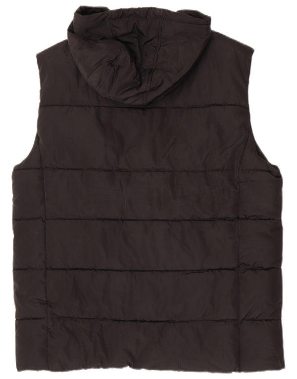 Superdry Chaleco acolchado con capucha para hombre UK 42 XL Poliéster negro