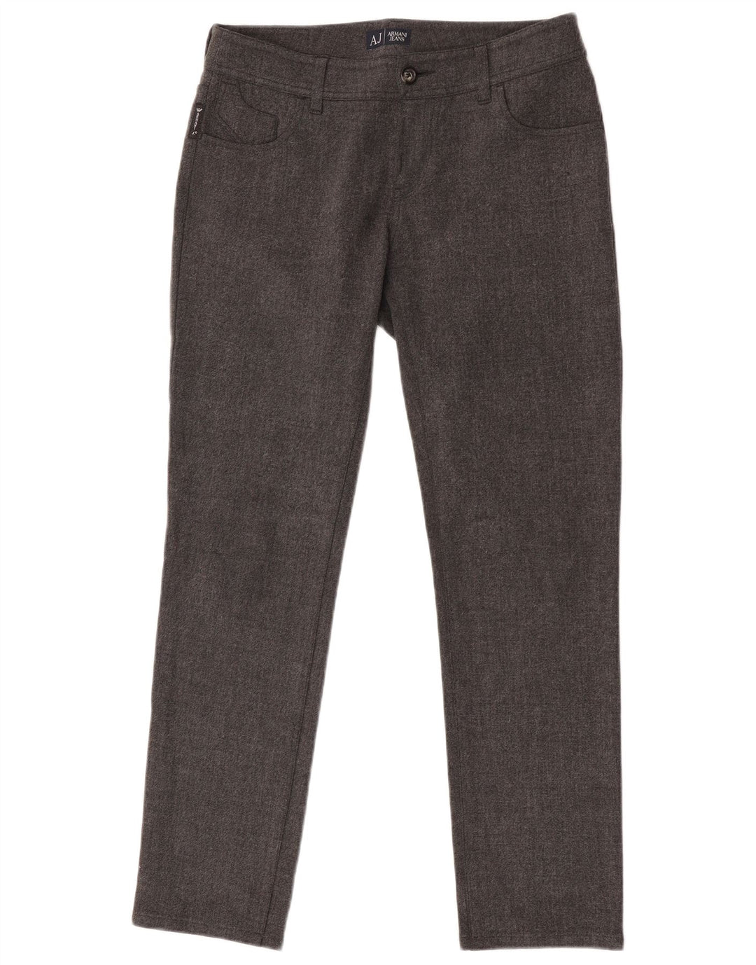 Armani Mens Slim Fit Pantalones Casuales W28 L29 Poliéster Gris