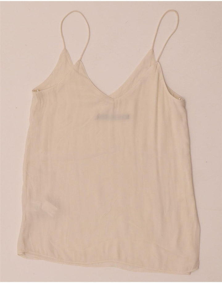 Zara Mujer Cami Top UK 6 XS Off White Poliéster