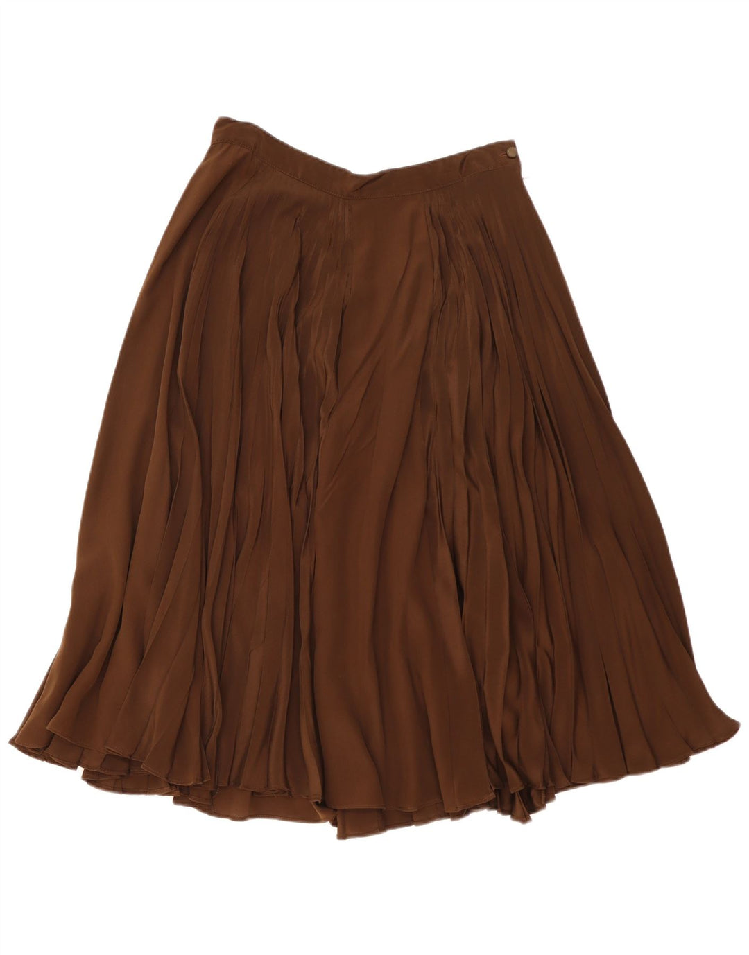 Pancaldi & B Falda Plisada Mujer W32 Grande Seda Marrón