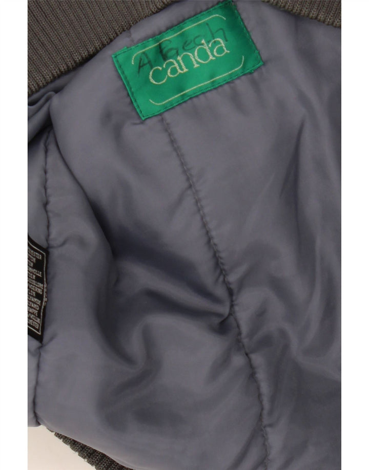 Canda Chaqueta Bomber para Hombre UK 40 Grande Gris Colorblock Poliéster