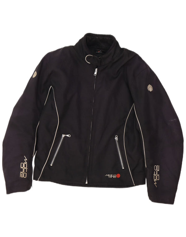 Moto One - Chaqueta gráfica para hombre, talla 40, color negro