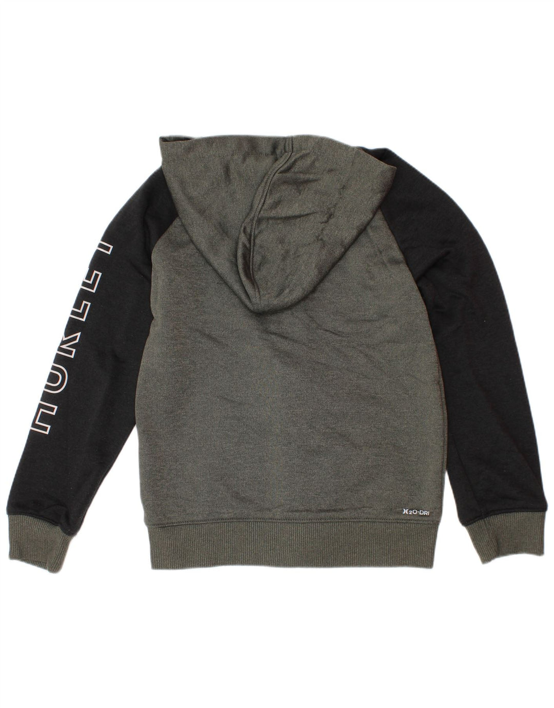 Hurley Sudadera con capucha y cremallera gráfica para niños 5-6 años Poliéster color block gris