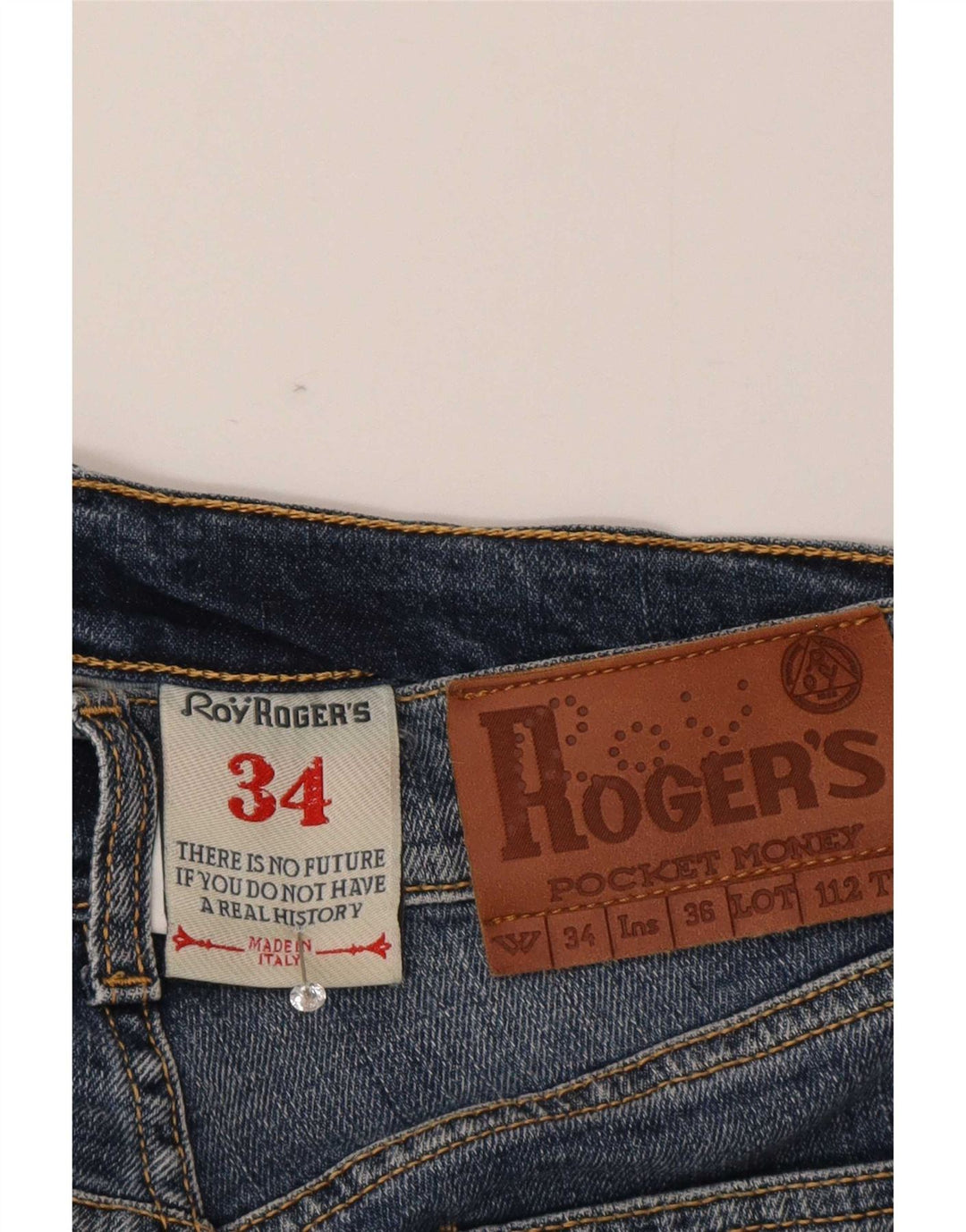 Roy Rogers Vaqueros rectos para hombre W34 L32 Algodón azul