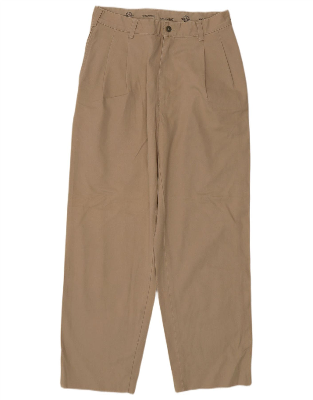 Dockers Pantalón chino con pinzas para hombre W34 L30 Beige