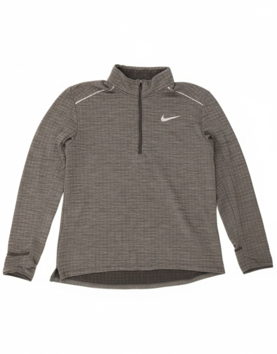 Nike - Chándal con cremallera y cuello para hombre, talla grande, poliéster moteado gris