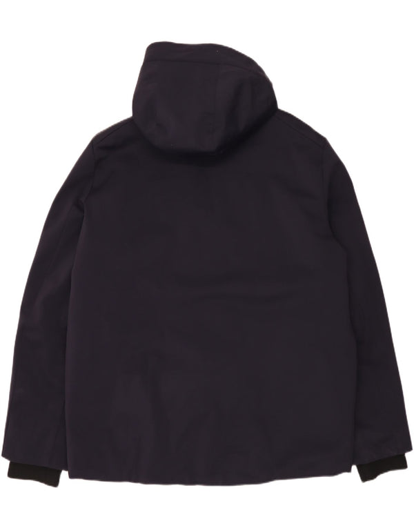 Chaqueta cortavientos con capucha para hombre Invicta UK 48 4XL Poliamida azul marino