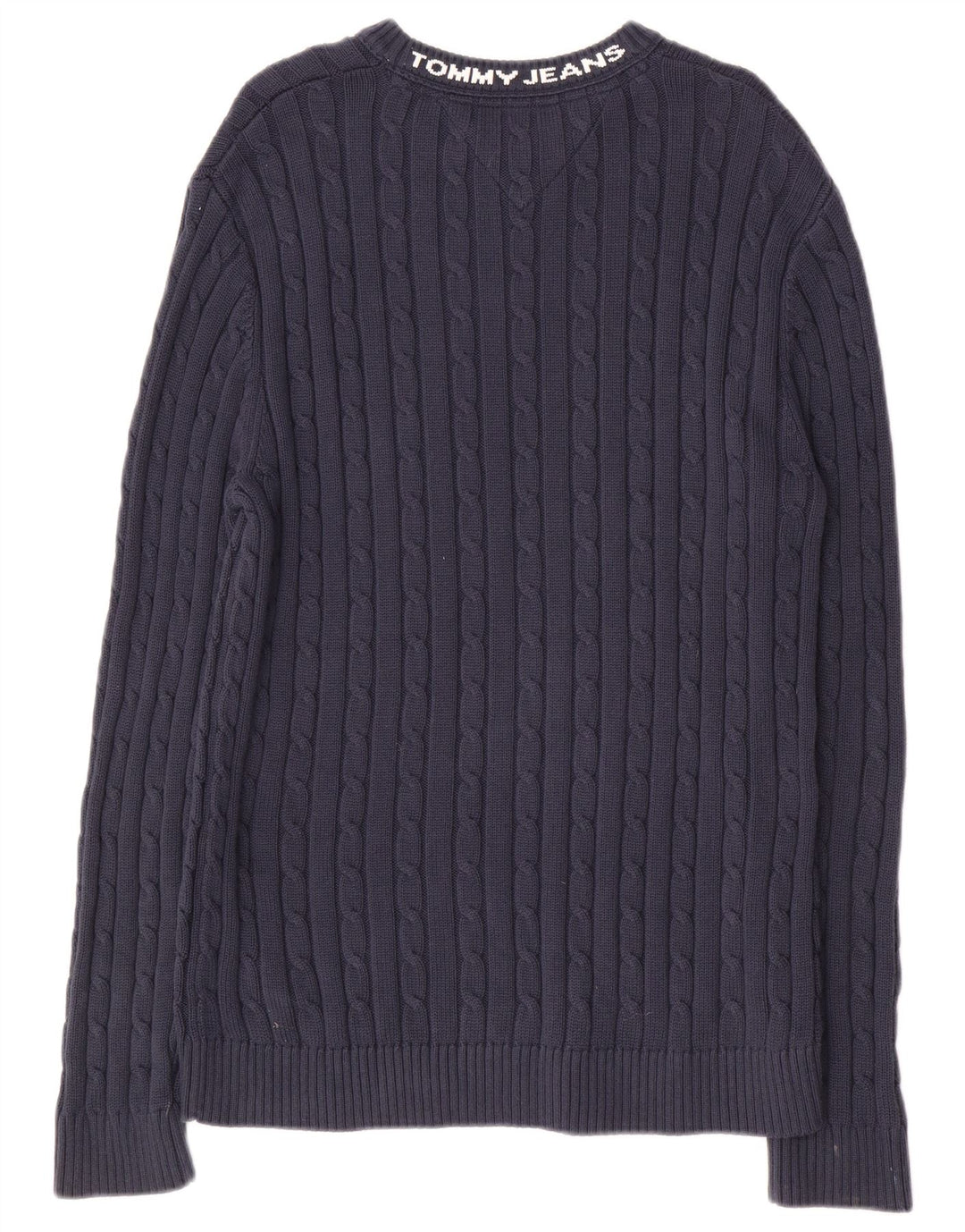 TOMMY HILFIGER Jersey con cuello redondo y gráfico para hombre Azul marino mediano