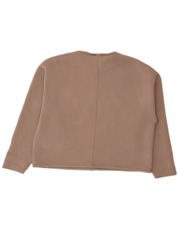 Zara Mujer Sudadera Jumper UK 46 Large Viscosa Marrón