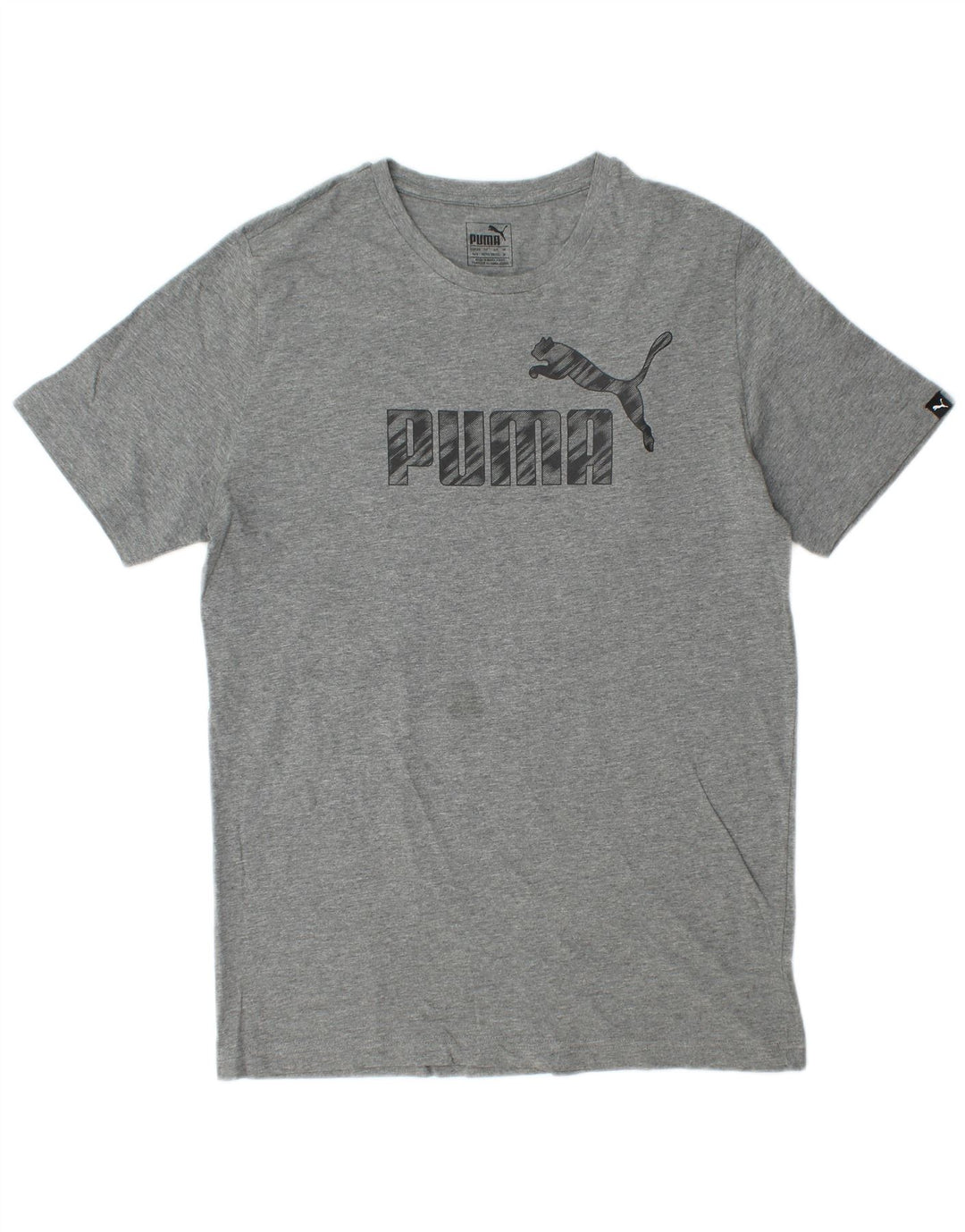 Puma Camiseta gráfica para hombre Top gris medio moteado