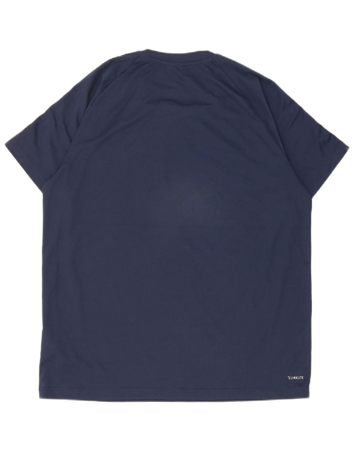 Adidas Hombre Climalite Camiseta Top XL Azul Marino Poliéster