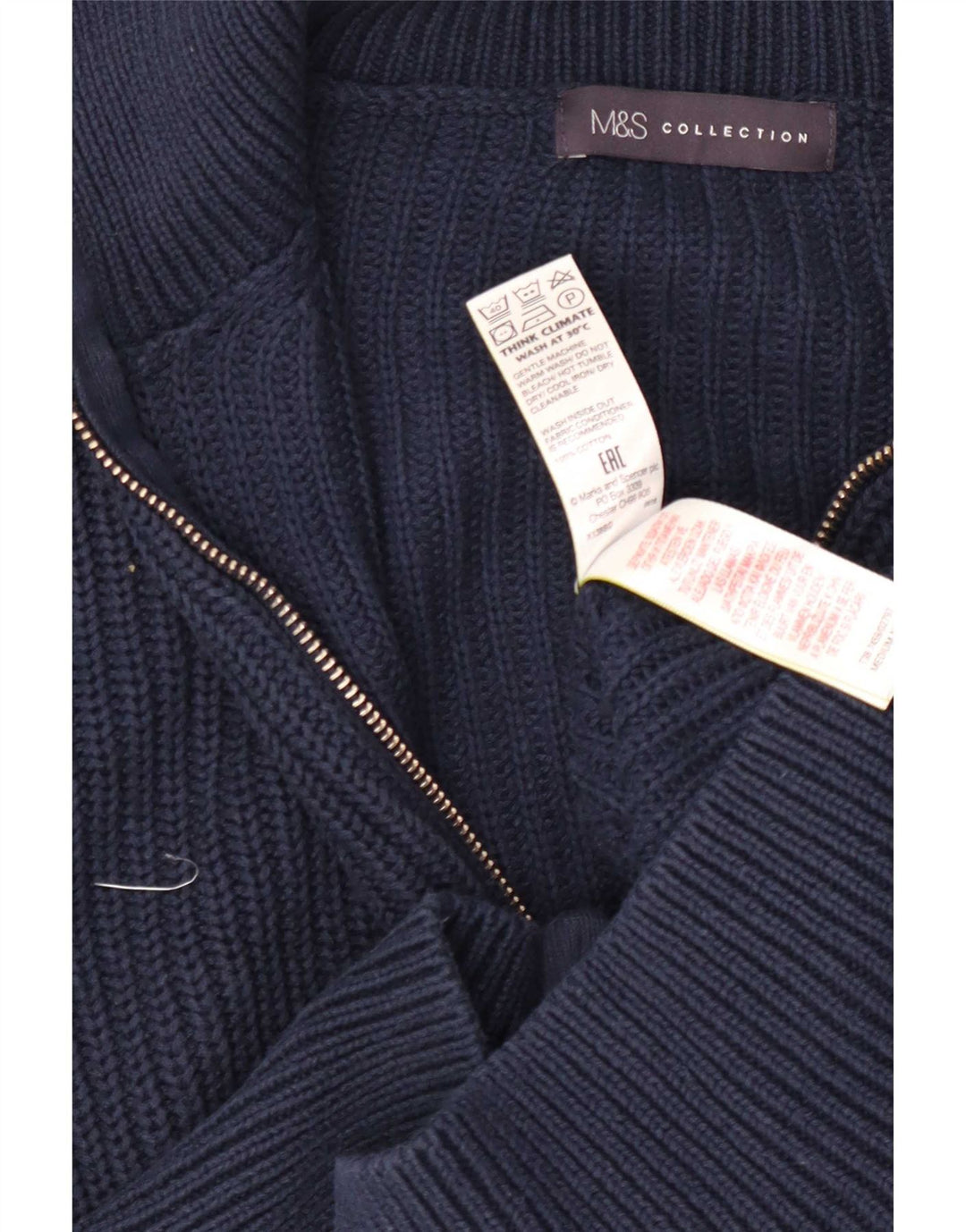 Marks & Spencer - Cárdigan corto para mujer, talla 40, tamaño mediano, azul marino