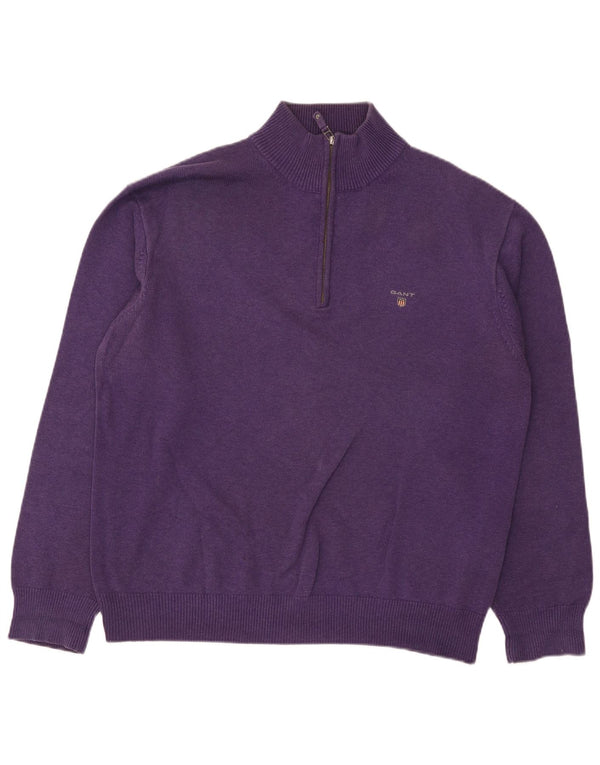 Gant Jersey De Cuello Con Cremallera Para Hombre XL Algodón Morado