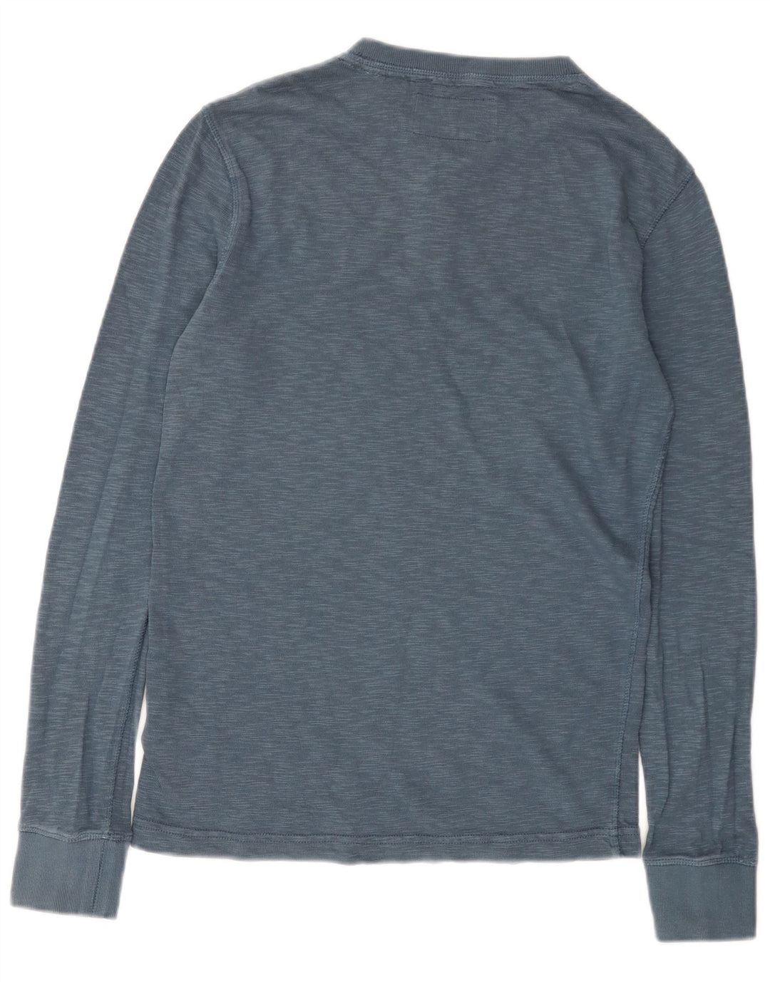 Superdry Hombre Top De Manga Larga De Algodón Moteado Azul Medio